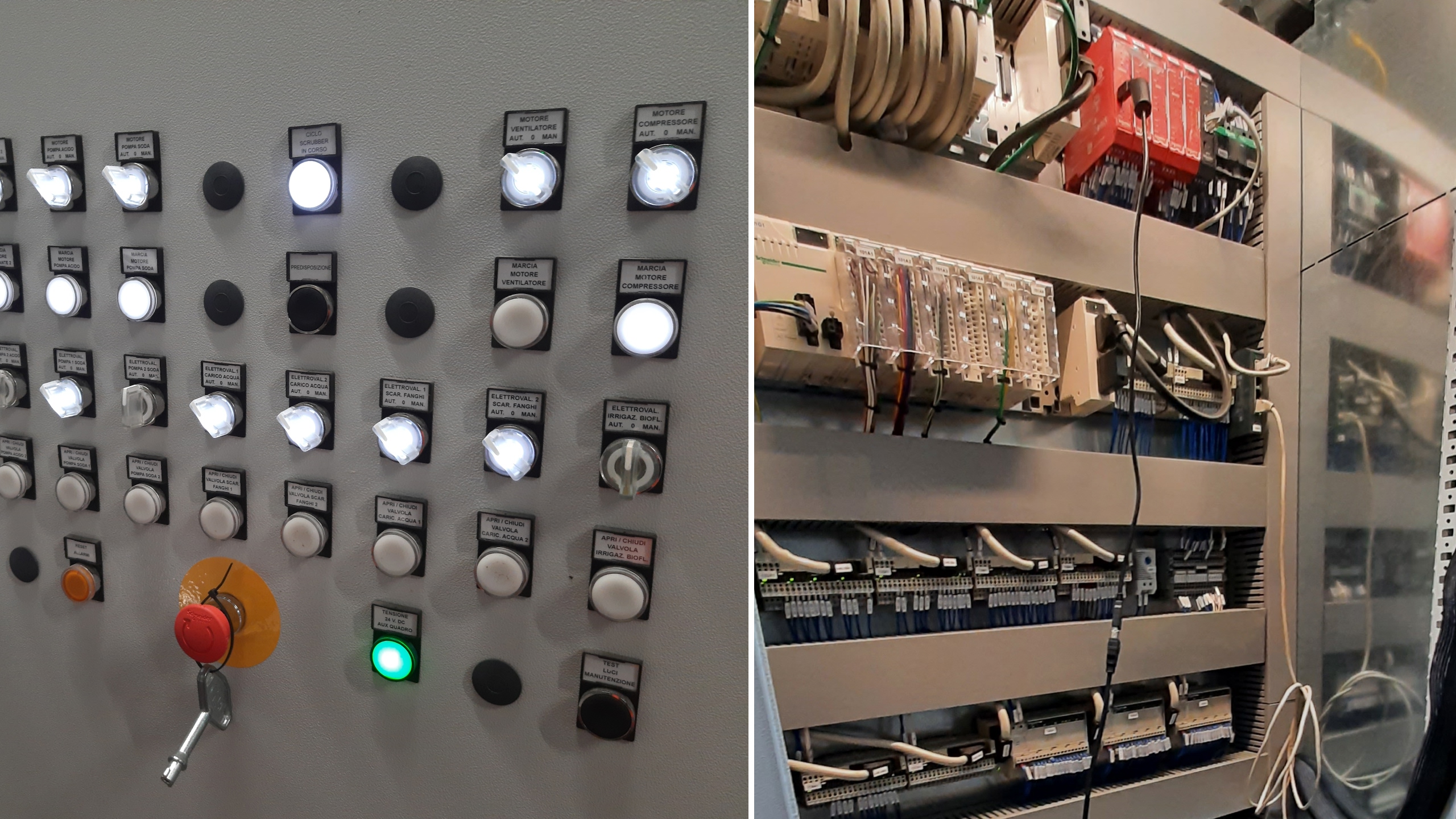 Revamping automazione scrubber trattamento aria industriale
